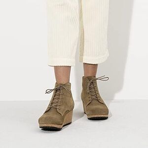 birkenstock - papillio edith - suede lace-up wedge booties - nwot